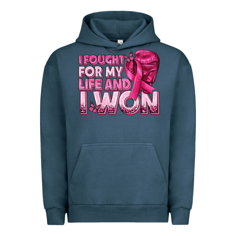 I Fought For My Life And I Won Breast Cancer Urban Hoodie by texasbilliewilder | Teevron