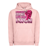 Pigment Salmon I Fought For My Life and I Won Breast Cancer Urban Hoodie - texasbilliewilder