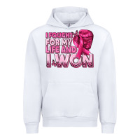 White I Fought For My Life and I Won Breast Cancer Urban Hoodie - texasbilliewilder