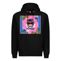 Black ohana stitch messy bun Premium Hoodie - Zillion Design Studio