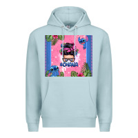 Blue Mist ohana stitch messy bun Premium Hoodie - Zillion Design Studio