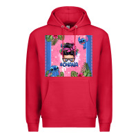 Cardinal ohana stitch messy bun Premium Hoodie - Zillion Design Studio