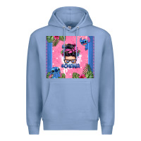 Colony Blue ohana stitch messy bun Premium Hoodie - Zillion Design Studio