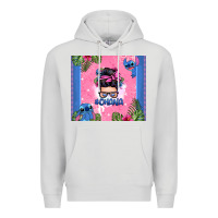 Dove Grey ohana stitch messy bun Premium Hoodie - Zillion Design Studio