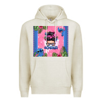 Oatmeal Heather ohana stitch messy bun Premium Hoodie - Zillion Design Studio