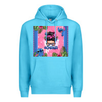 Ocean Blue ohana stitch messy bun Premium Hoodie - Zillion Design Studio