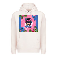 Pale Pink ohana stitch messy bun Premium Hoodie - Zillion Design Studio