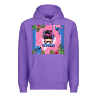 Ohana Stitch Messy Bun Premium Hoodie | Teevron