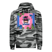 Slate Camo ohana stitch messy bun Premium Hoodie - Zillion Design Studio