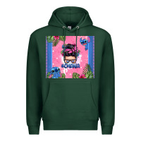 Sports Green ohana stitch messy bun Premium Hoodie - Zillion Design Studio
