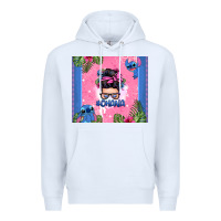 White ohana stitch messy bun Premium Hoodie - Zillion Design Studio