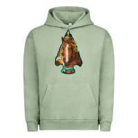 Pigment Oil Green arrowhead horse Urban Hoodie - RanaPortraitStore