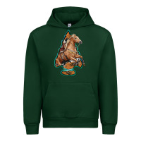 Forest Green arrowhead horse, Urban Hoodie - RanaPortraitStore