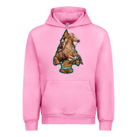 Fuchsia Pink arrowhead horse, Urban Hoodie - RanaPortraitStore