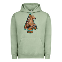 Pigment Oil Green arrowhead horse, Urban Hoodie - RanaPortraitStore