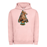 Pigment Salmon arrowhead horse, Urban Hoodie - RanaPortraitStore