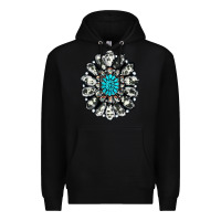 Black cowhide aztec gemstone Premium Hoodie - RanaPortraitStore
