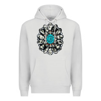 Dove Grey cowhide aztec gemstone Premium Hoodie - RanaPortraitStore