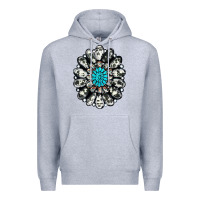 Heather Grey cowhide aztec gemstone Premium Hoodie - RanaPortraitStore