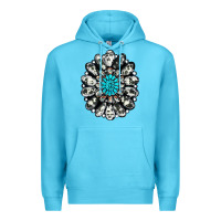 Ocean Blue cowhide aztec gemstone Premium Hoodie - RanaPortraitStore