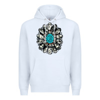 White cowhide aztec gemstone Premium Hoodie - RanaPortraitStore