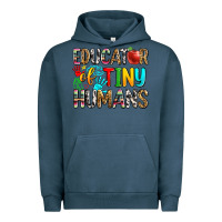 Pigment Midnight Navy educator of tiny humans Urban Hoodie - Zillion Design Studio