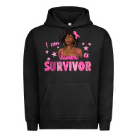 Pigment Black I Am a Survivor Breast Cancer with Afro Woman Urban Hoodie - texasbilliewilder