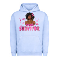 Pigment Grape Ice I Am a Survivor Breast Cancer with Afro Woman Urban Hoodie - texasbilliewilder