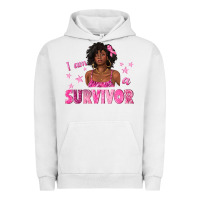 Pigment Lunar Rock I Am a Survivor Breast Cancer with Afro Woman Urban Hoodie - texasbilliewilder