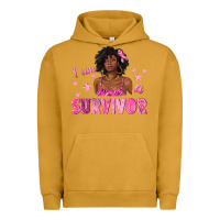 Pigment Peanut Butter I Am a Survivor Breast Cancer with Afro Woman Urban Hoodie - texasbilliewilder