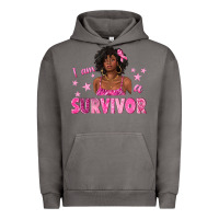 Pigment Tornado I Am a Survivor Breast Cancer with Afro Woman Urban Hoodie - texasbilliewilder