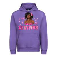 Tulip I Am a Survivor Breast Cancer with Afro Woman Urban Hoodie - texasbilliewilder