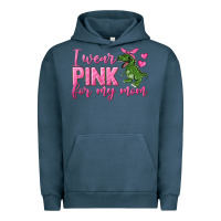 Pigment Midnight Navy I Wear Pink For My Mom Urban Hoodie - texasbilliewilder