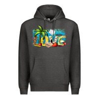 Charcoal Heather love summer teacher Premium Hoodie - Zillion Design Studio