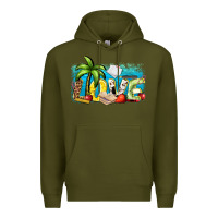 Army Green love summer teacher Premium Hoodie - Zillion Design Studio