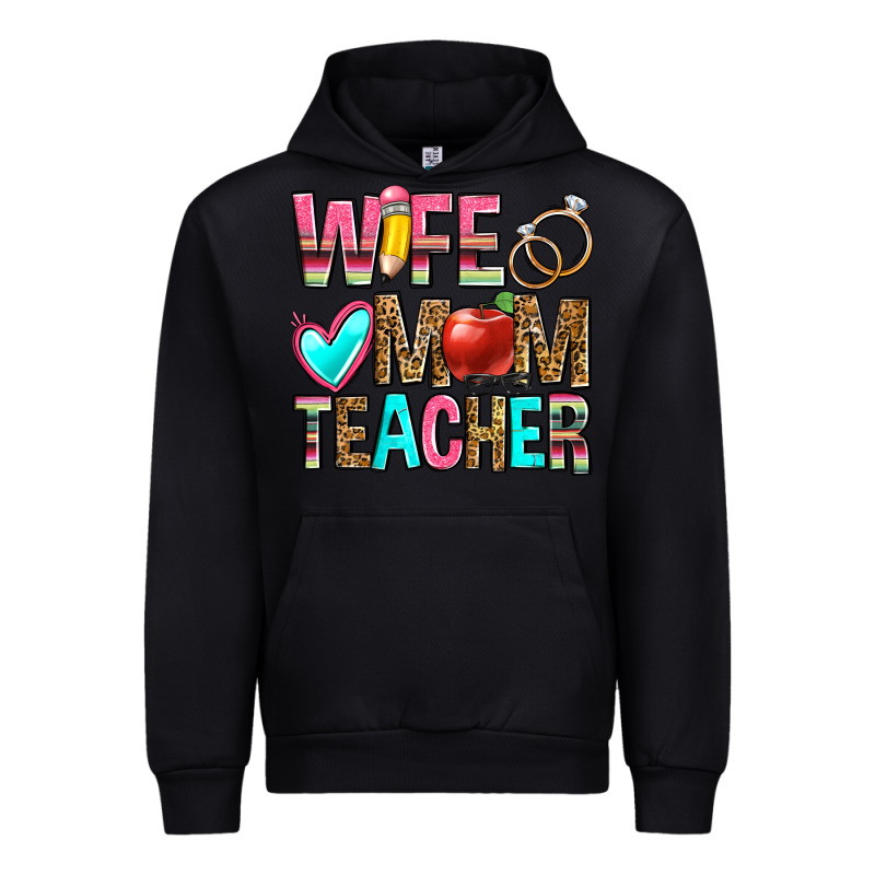 Wife Mom Teacher Urban Hoodie by Zillion Design Studio | Teevron