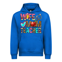 Cobalt wife mom teacher Urban Hoodie - Zillion Design Studio