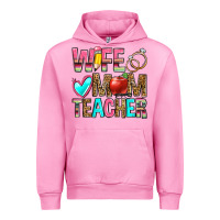 Fuchsia Pink wife mom teacher Urban Hoodie - Zillion Design Studio