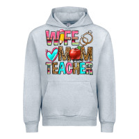 Heather Grey wife mom teacher Urban Hoodie - Zillion Design Studio