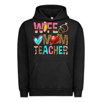 Pigment Black wife mom teacher Urban Hoodie - Zillion Design Studio