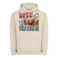 Pigment French Oak wife mom teacher Urban Hoodie - Zillion Design Studio