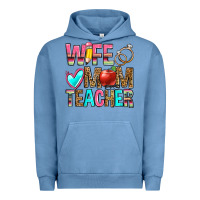 Pigment Pebble Blue wife mom teacher Urban Hoodie - Zillion Design Studio