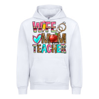 White wife mom teacher Urban Hoodie - Zillion Design Studio