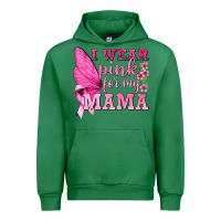 Emerald I Wear Pink For My Mama with Butterfly Urban Hoodie - texasbilliewilder
