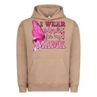 Pigment Burro I Wear Pink For My Mama with Butterfly Urban Hoodie - texasbilliewilder