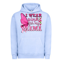 Pigment Grape Ice I Wear Pink For My Mama with Butterfly Urban Hoodie - texasbilliewilder