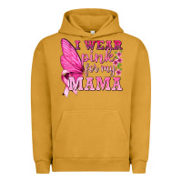 Pigment Peanut Butter I Wear Pink For My Mama with Butterfly Urban Hoodie - texasbilliewilder