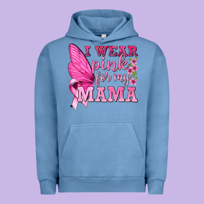 I Wear Pink For My Mama With Butterfly Urban Hoodie Designed By Texasbilliewilder