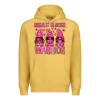 Antique Gold Breast Cancer Warrior Afro Gnomes Premium Hoodie - texasbilliewilder