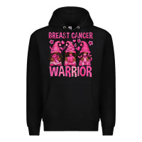Black Breast Cancer Warrior Afro Gnomes Premium Hoodie - texasbilliewilder